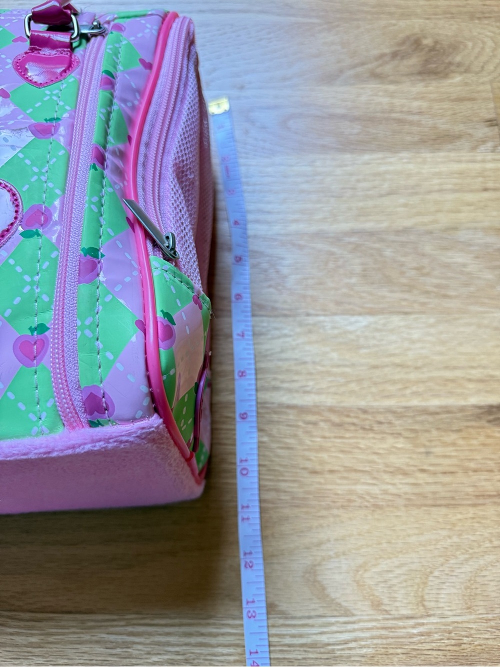 Pink & Green Heart Pattern toy pet carrier tote or purse. - Picture 7 of 7